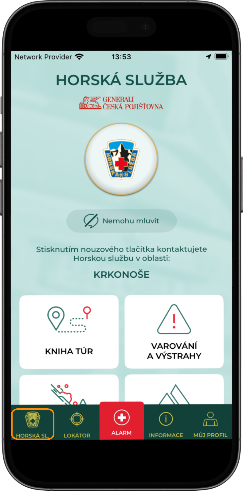 modul Horská služba